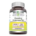 Amazing Formulas Evening Primrose Oil 1300mg, 10% GLA, Softgels Supplement | Hexane Free Cold Pressed Oil | Non-GMO | Gluten Free (250 Count)