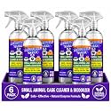 Amazing Small Animal Cage Cleaner, Just Spray/Wipe, Easily Removes Messes & Odors - Hamster Cages, Mice, Rat Cage, Guinea Pig Cage, Rabbit Cage, Ferret Cage, Dog Cage - USA Made - (16 Fl Oz Pack of 6)