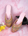 AMAZING TRADERS Women Flats Sandal (Pink , 6)