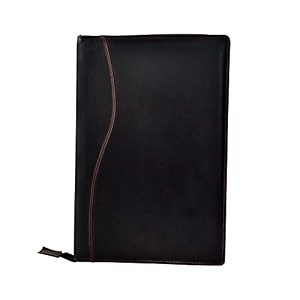 amazinghind 30 leafs inside leatherette material professional file folders for certificates documents holder with adjustable handles and 2 rings size fs  colorblack