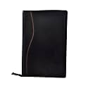 AmazingHind Leatherette Material Professional File Folders for Certificates, Documents Holder with 2 Rings. (30 Leafs, Black File)