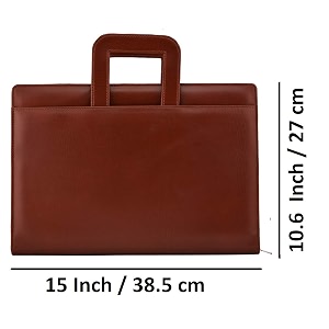 amazinghind leatherette material professional pack of 2 file folders for certificates documents holder with adjustable handles and 2 rings and 30 leafs  size fs  brown