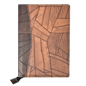 amazinghind leatherette material professional pack of 2 file folders for certificates documents holder a4 size grey brown_20 leafs