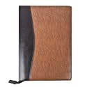 AmazingHind Leatherette Material Professional Pack of 2 File Folders for Certificates, Documents Holder (A4, Brown Mix_20 Leafs)