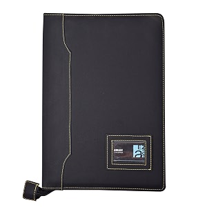 amazinghind leatherette pack of 2 files for certificates documents holder b4 black_20 leafs- pack of 2