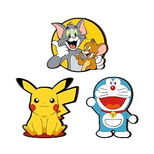 cartoon fridge magnets- set of 3  travel souvenir  refrigerator magnet  gifts  decorative items for kitchen fridge magnets set  multicolor fm_93