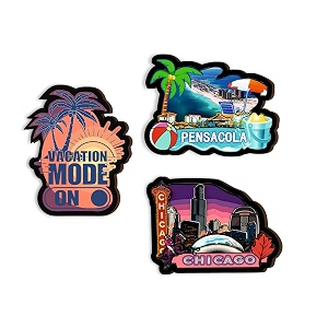 chicago pansacola vacation mode on fridge magnets- set of 3  travel souvenir  refrigerator magnet  gifts  decorative items for kitchen fridge magnets set  multicolor fm_101