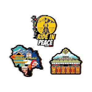 himachal travel ride lover fridge magnets- set of 3  travel souvenir  refrigerator magnet  gifts  decorative items for kitchen fridge magnets set  multicolor fm_89