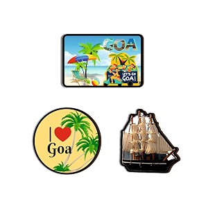 i love goa fridge magnets- set of 3  travel souvenir  refrigerator magnet  gifts  decorative items for kitchen fridge magnets set  multicolor fm_81