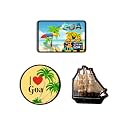 i Love goa Fridge Magnets- Set of 3 | Travel Souvenir | Refrigerator Magnet | Gifts | Decorative Items for Kitchen Fridge Magnets Set | Multicolor (FM_81)