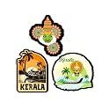 Kerala Traditional Fridge Magnets- Set of 3 | Travel Souvenir | Refrigerator Magnet | Gifts | Decorative Items for Kitchen Fridge Magnets Set | Multicolor (FM_82)