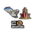 Leh Ladakh Adventure Fridge Magnets- Set of 3 | Travel Souvenir | Refrigerator Magnet | Gifts | Decorative Items for Kitchen Fridge Magnets Set | Multicolor (FM_87)