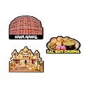 Rajsthan Fridge Magnets - Set of 3 | Travel Souvenir | Refrigerator Magnet | Gifts | Decorative Items for Kitchen Fridge Magnets Set | Multicolor (FM_94)