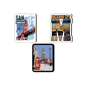 san fransico fridge magnets- set of 3  travel souvenir  refrigerator magnet  gifts  decorative items for kitchen fridge magnets set  multicolor fm_95