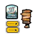 Singapore Fridge Magnets- Set of 3 | Travel Souvenir | Refrigerator Magnet | Gifts | Decorative Items for Kitchen Fridge Magnets Set | Multicolor (FM_100)