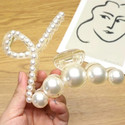 AmazingKarts 2 Pcs Large Pearl Hair Claw