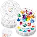 AmazingSpark 100 Pcs Paint Tray Palettes 5.5 in Disposable Round Paint Tray