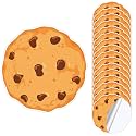 AmazingSpark 16 Pcs Large Cookie Stickers 8'' Cookie Milk Party Decoration