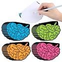 Amazingspark 24 Pcs 600 Sheets Brain Shaped Notepads, 5x3.75 in Memo Pads