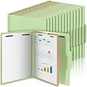 AmazingSpark 48 Pcs 1 Divider Classification Folders Bulk, Light Green