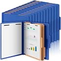 AmazingSpark 72 Pcs 2 Divider Classification Folders Bulk, Dark Blue