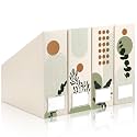 AmazingSpark Boho Plant Set of 4 Magazine File Holder Decorative