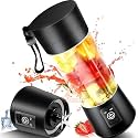 Portable Mixer Juicer, USB Bottle Blender, Rechargeable, Electric 6 Blade Personal Size Blender for Fruit, Juices, Shakes, and Smoothies - Assorted Color (10 Years Warranty)