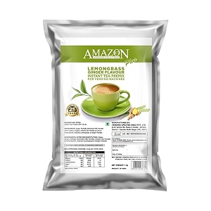 amazon 3 in 1 lemongrass and ginger tea instant premix roasted dry powder tea milk and sugar for vending machine 1 kg pack