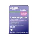 Amazon Basic Care Levonorgestrel 1.5 mg Emergency Contraceptive Tablet, Morning After Pill, 1 Count (Compare to Plan B One-Step) (Packaging may vary)