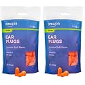 Amazon Basic Care Soft Foam Noise Cancelling Earplugs for Concerts, Hearing Protection,(50 Pairs) (Pack of 2)