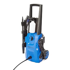 amazon basics car pressure washer 1700w 150 bar 55litremin flow rate 10 meter hose with high pressure spray gun amp other accessories ideal for car bike amp home cleaning blue and black