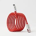 amazon basics 80W USB-A to USB-C Fast Charging Cable, 1M Length, Up to 480 Mbps Data Transfer Speed, Built-in Emark Smart Chip, Compatible with Oneplus and other devices (Red)