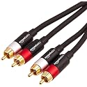 AmazonBasics 2-Male to 2-Male RCA Audio Cable - 4 Feet, 5-Pack