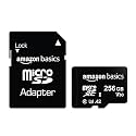 Amazon Basics 256Gb Microsdxc Memory Card with Full Size Adapter, 100Mb/S, U3