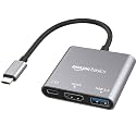 Amazon Basics 3-in-1 USB-C Hub with 4K HDMI, USB 3.0 Data Port, Power Delivery, Plug &amp; Play, Compatible with MacBook Pro, iPad Pro, Laptops, Smartphones, and More
