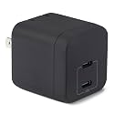 Amazon Basics 35W Fast Charging GaN USB-C Wall Charger, 2-Port Nano for Tablets, Phones, Black