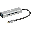 Amazon Basics 4 Port Superspeed USB 3.0 Hub with Charging Function and 15 CM Built-in Cable (Grey)