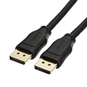 Amazon Basics 8K DisplayPort to DisplayPort 1.4 Cable, 4K@120Hz, 8K@60Hz Video Resolution, HDR Support, 6 ft, Black, 92 Count