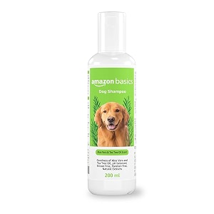 amazon basics aloe vera and tea tree oil shampoo for dogs and puppies 200 milliliter pack of 1