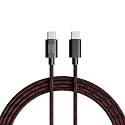 amazon basics Braided Type C to C Cable 60W Fast Charging Cable with 480 Mbps Data Transfer Speed | 1.2m, Tangle Free Cable