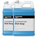 Amazon Basics Commercial Liquid Dish Soap, Long-Lasting Suds, Concentrated Formula, 1 Gallon, Pack of 2