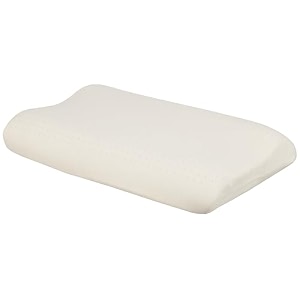 amazon basics contour pillow  60 cms x 40 cms  cushy form natural amp organic latex foam  ultra plush  ideal for sleeping side amp stomach sleepers white