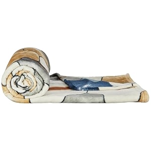 amazon basics double sized plush blanket  300 gsm  cream
