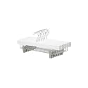 Amazon Basics Durable Wooden Pants and Skirt Hangers with Clips, Closet Organizer, White, 60-Pack