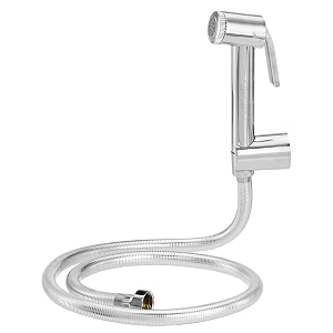 amazon basics health faucet with 15 m easy flex tube and hooks polished abs chrome finish