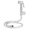 Amazon Basics Health Faucet with 1.5 m Easy Flex Tube and Hooks, Polished ABS, Chrome Finish