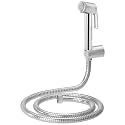 Amazon Basics Health Faucet ABS Hand Shower with 1.5 MTR Flexible SS 304 Shower Tube &amp; Wall Hook
