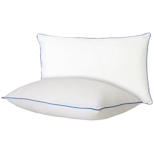 amazon basics hollow fiber pillow  68 x 43 cm  pack of 2  soft amp fluffy polyester fiber fill  long-lasting loft  ideal for everyday use white
