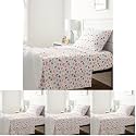 Amazon Basics Kid's Soft Easy-Wash Microfiber 3-Piece Sheet Set,Twin,Multi-Color Butterflies,Butterfly Friends,Printed,(Pack of 4)