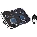 Amazon Basics Laptop Cooling Pad with 7-Cool RGB LED Lighting Effects | Quiet 6 Fans with 7-Level Height Adjustment| Slim Chill Mat for 10 to 17-Inch Laptops &amp; Wired Gaming Mouse